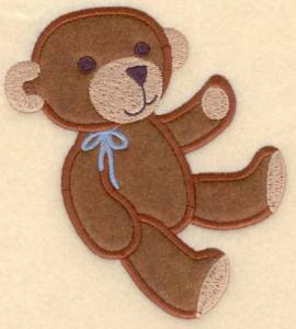 Picture of Teddy Bear Applique Small Machine Embroidery Design