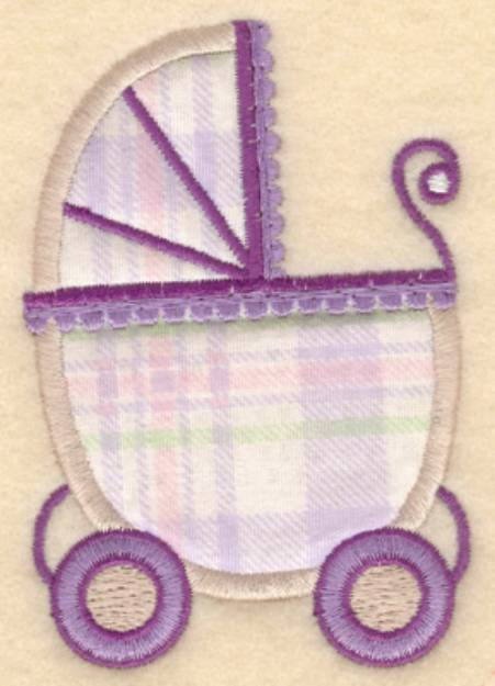 Picture of Baby Carriage Applique Machine Embroidery Design