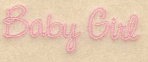 Picture of Baby Girl Script Machine Embroidery Design