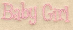 Picture of Baby Girl Text Machine Embroidery Design