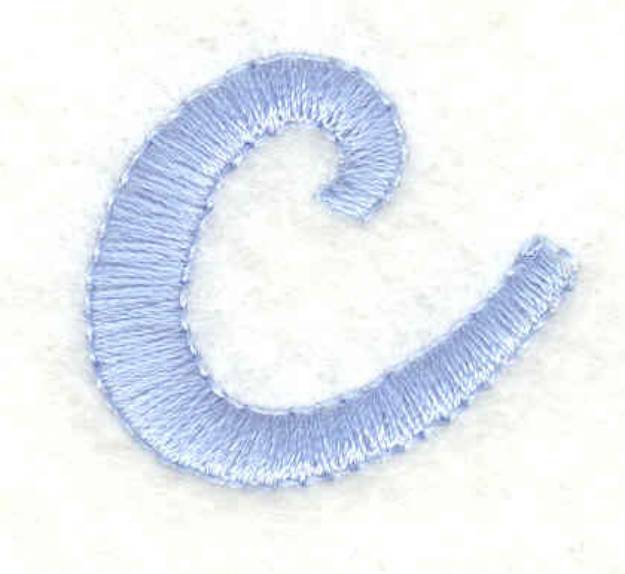 Picture of Lowercase Fancy c Machine Embroidery Design
