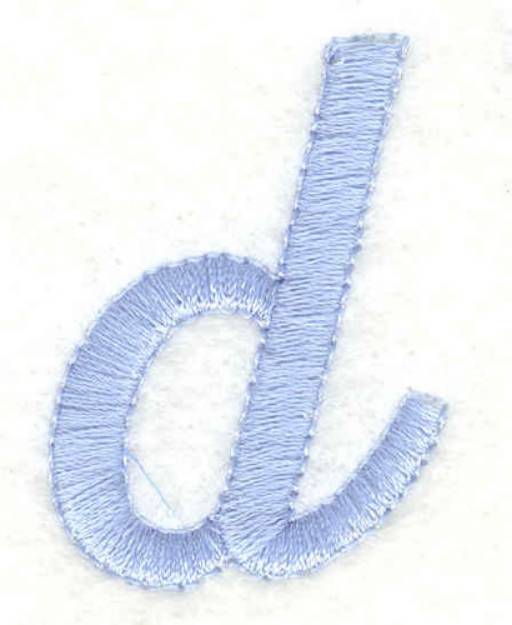 Picture of Lowercase Fancy d Machine Embroidery Design