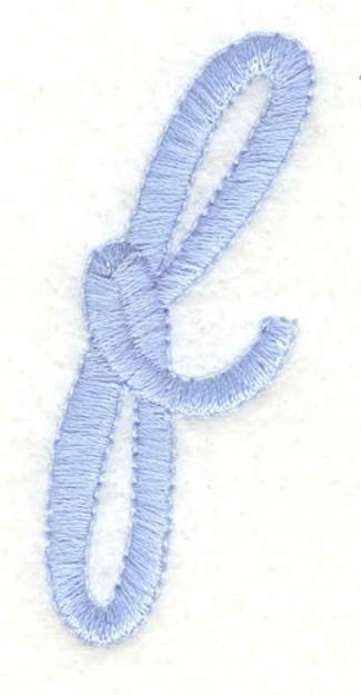 Picture of Lowercase Fancy f Machine Embroidery Design