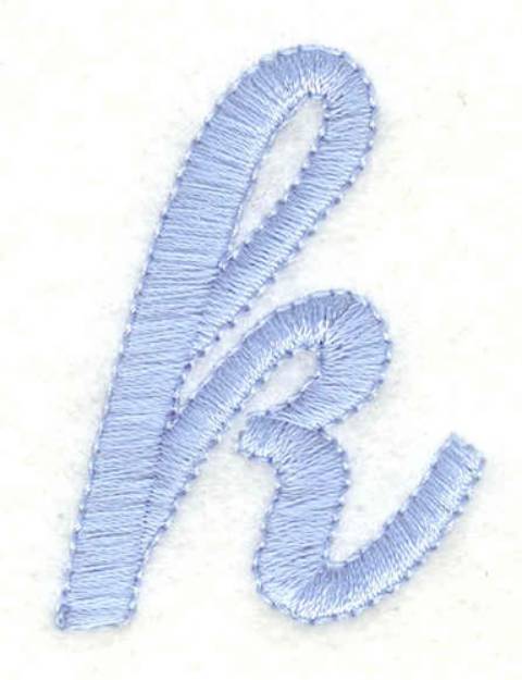 Picture of Lowercase Fancy k Machine Embroidery Design