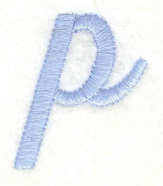 Picture of Lowercase Fancy p Machine Embroidery Design
