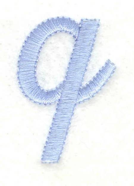 Picture of Lowercase Fancy q Machine Embroidery Design