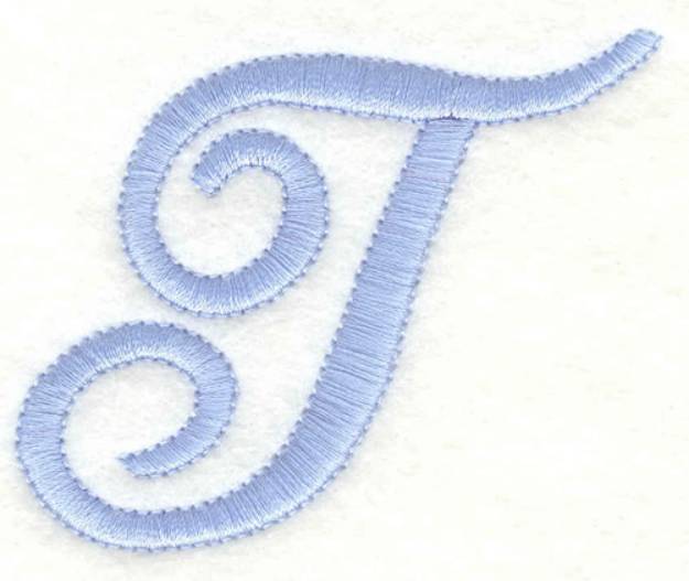 Picture of Fancy Font T Machine Embroidery Design