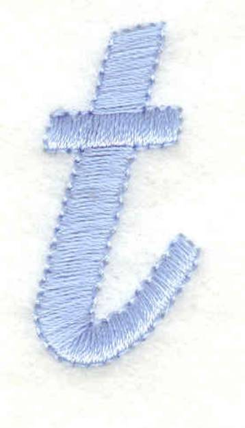 Picture of Lowercase Fancy t Machine Embroidery Design