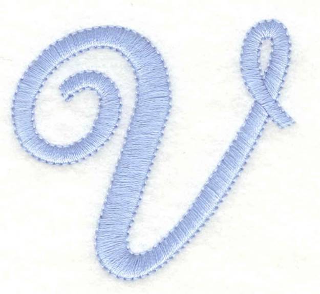 Picture of Fancy Font V Machine Embroidery Design