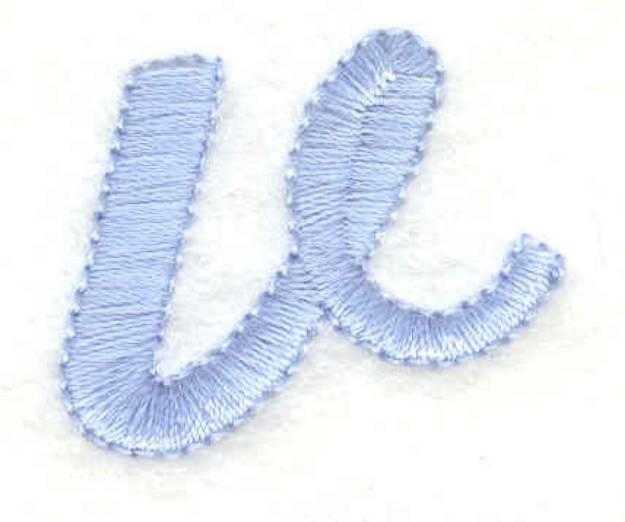 Picture of Lowercase Fancy v Machine Embroidery Design