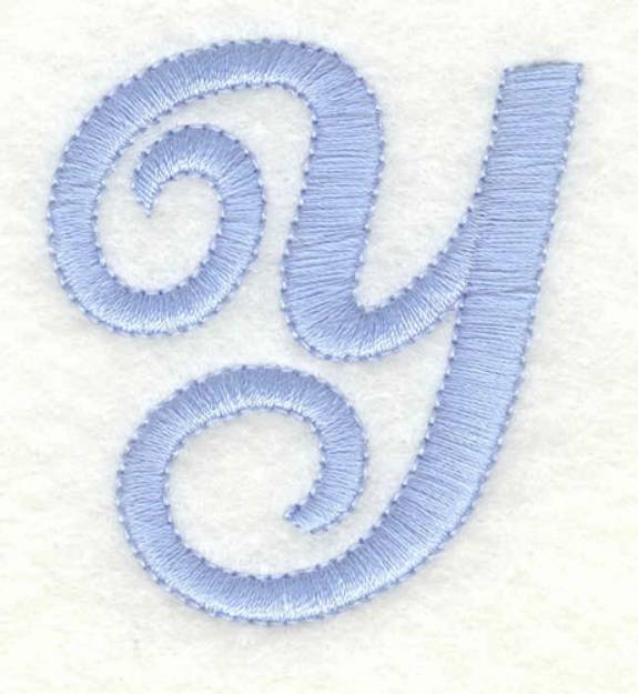 Picture of Fancy Font Y Machine Embroidery Design