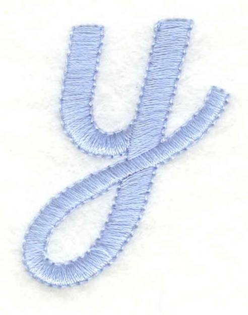 Picture of Lowercase Fancy y Machine Embroidery Design