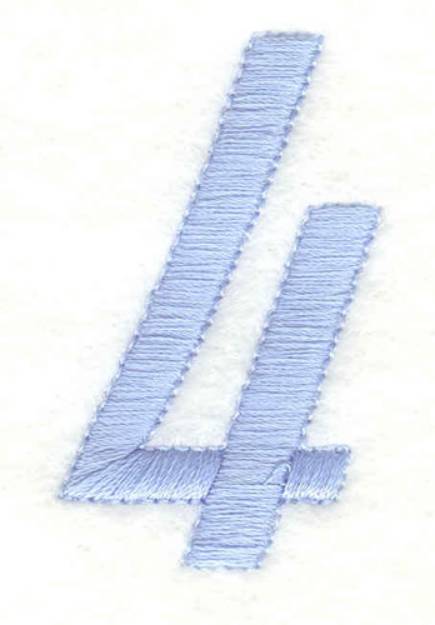 Picture of Number Four Machine Embroidery Design