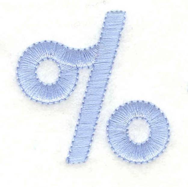 Picture of Percentage Sign Machine Embroidery Design