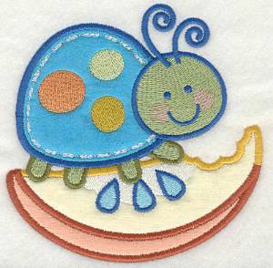 Picture of Bug On Fruit Machine Embroidery Design