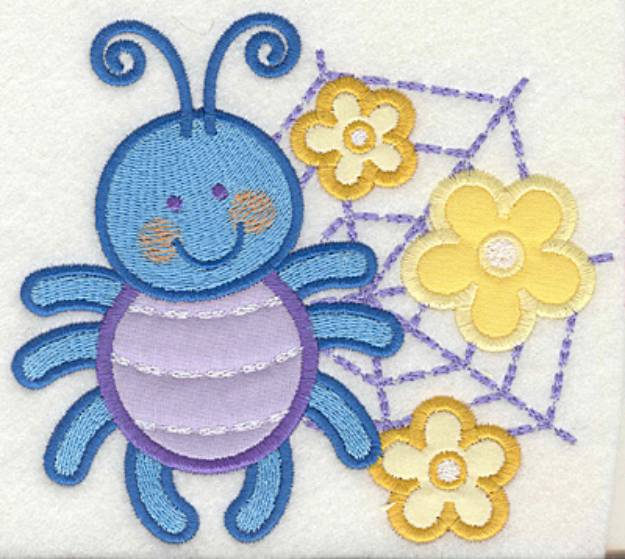 Picture of Baby Spider and Web Machine Embroidery Design