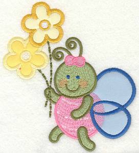 Picture of Bug With Flowers Machine Embroidery Design
