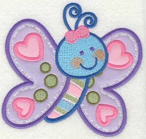 Picture of Happy Hearts Butterfly Machine Embroidery Design