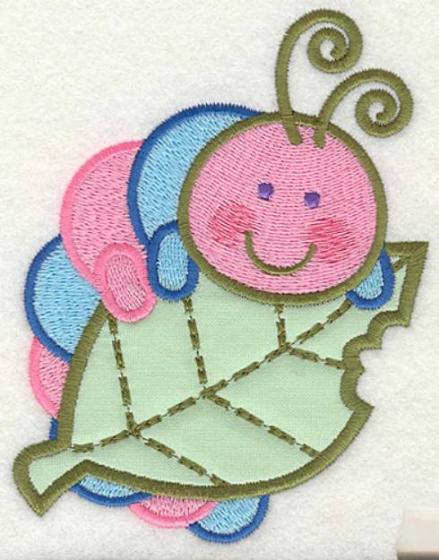 Picture of Leaf Eating Caterpillar Machine Embroidery Design