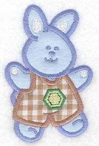 Picture of Double Applique Bunny Machine Embroidery Design