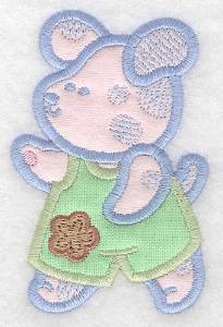 Picture of Double Applique Puppy Machine Embroidery Design