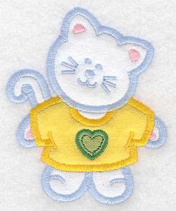 Picture of Applique Kitten Machine Embroidery Design