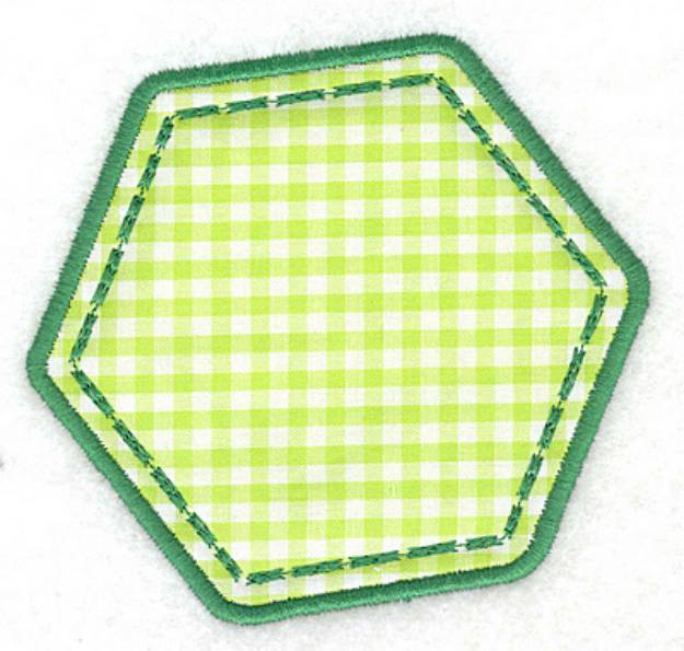 Picture of Hexagon Applique Machine Embroidery Design