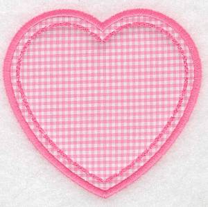 Picture of Pink Heart Applique Machine Embroidery Design