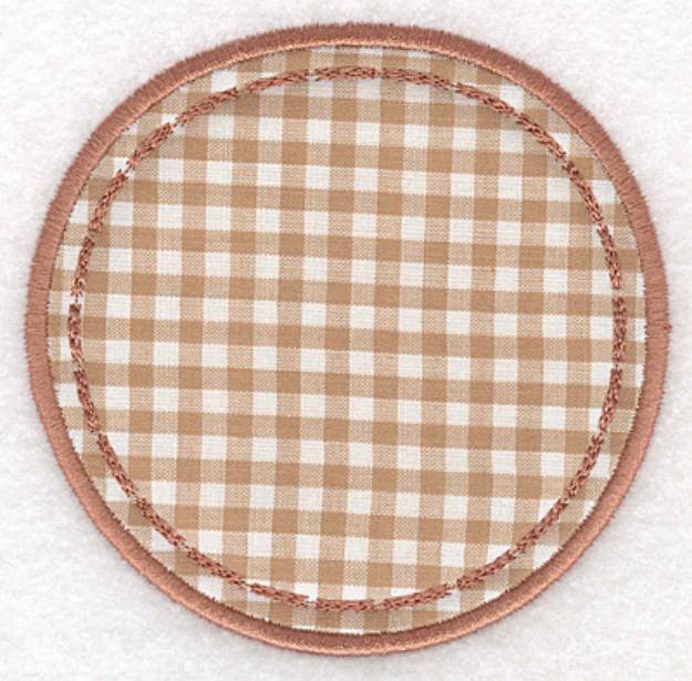 Picture of Gingham Circle Applique Machine Embroidery Design
