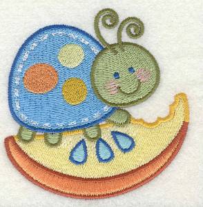 Picture of Fruit Eating Bug Machine Embroidery Design