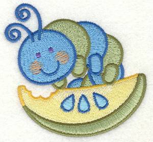 Picture of Caterpillar And Fruit Machine Embroidery Design
