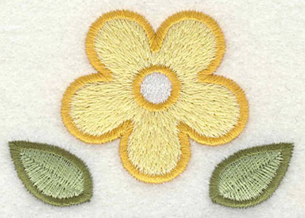 Picture of Yellow Flower Machine Embroidery Design