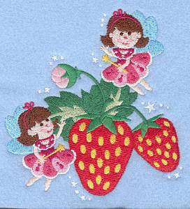 Picture of Strawberry Fairies Machine Embroidery Design