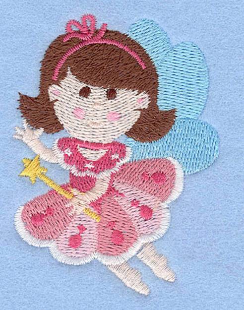 Picture of Fairy With Wand Machine Embroidery Design
