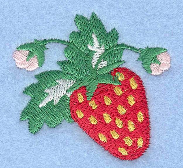 Picture of Strawberry Plant Machine Embroidery Design