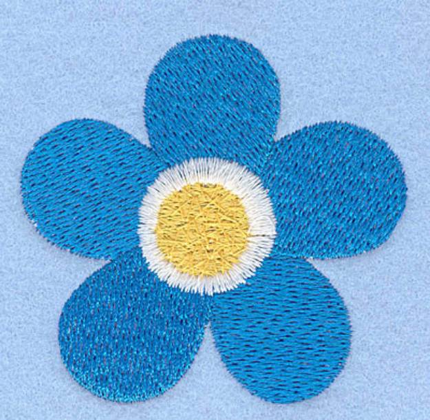 Picture of Blue Daisy Machine Embroidery Design
