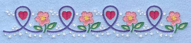 Picture of Floral Heart Border Machine Embroidery Design