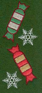 Picture of Snowflakes and Crackers Machine Embroidery Design