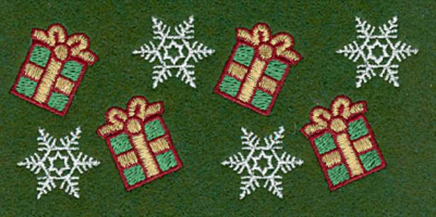 Picture of Snowflakes And Gifts Machine Embroidery Design