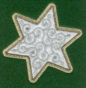 Picture of Large Embeliished Star Machine Embroidery Design