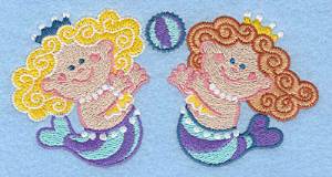 Picture of Playing Mermaids Machine Embroidery Design