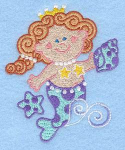 Picture of Mermaid With Shell Machine Embroidery Design
