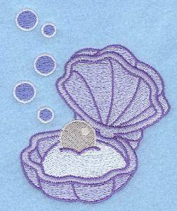 Picture of Pearl in Oyster Machine Embroidery Design