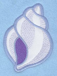 Picture of White Seashell Applique Machine Embroidery Design