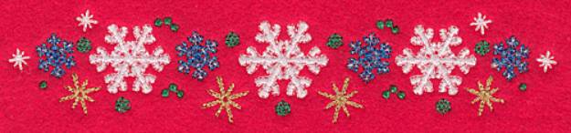 Picture of Snowflake Border Machine Embroidery Design