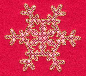Picture of Elegant Snowflake Machine Embroidery Design