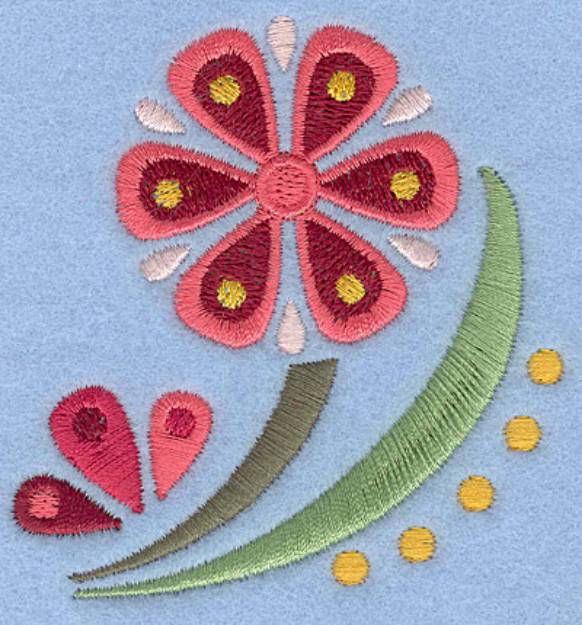 Picture of Folk Flower Machine Embroidery Design