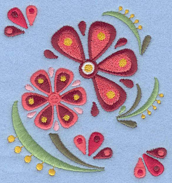 Picture of Abstract Floral Machine Embroidery Design