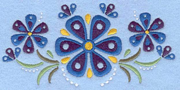 Picture of Abstract Flowers Machine Embroidery Design