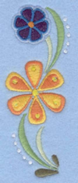 Picture of Daisy and Morning Glory Machine Embroidery Design